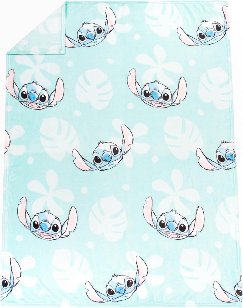 Jay Franco Disney Lilo & Stitch Throw Blanket with Gift Box - Kids Super Soft Special Edition Floral Fleece Bedding - Plush Throw Measures 46 x 60 Inches - Image 4
